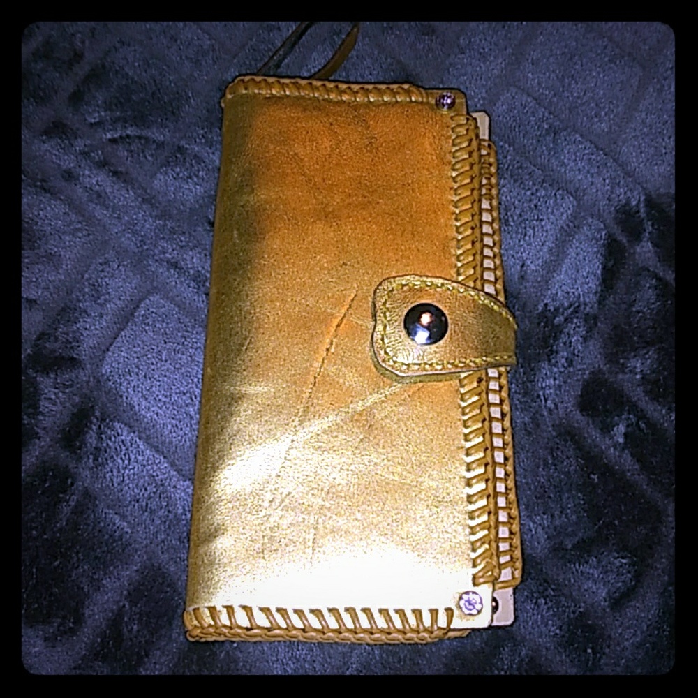 Gold Tandy Leather Clutch
